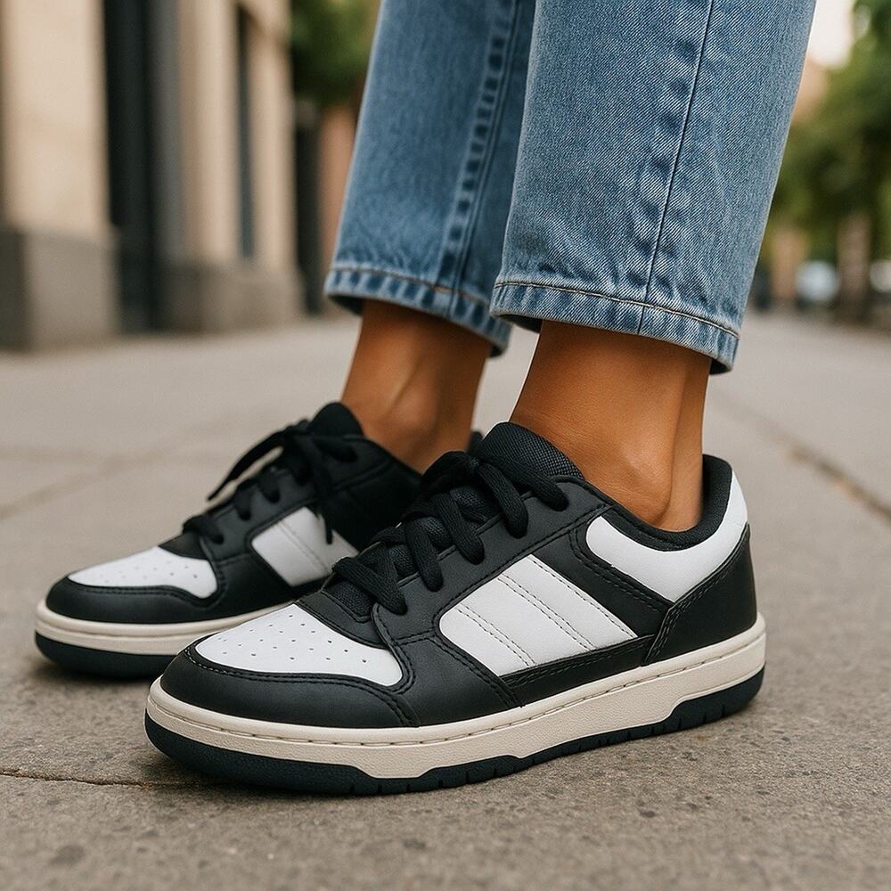 AND1 Women'S‎ Low Top Basketball Sneaker Size 8 Black And White